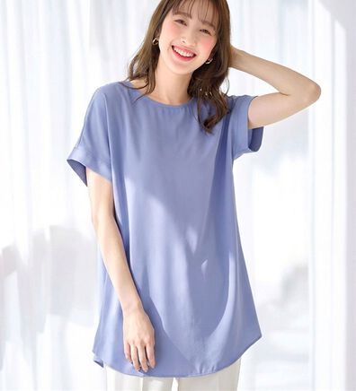 alotta（アロッタ）の「【イージーケア】ドレープＴブラウスチュニック（チュニック）」