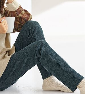 BELLUNA（ベルーナ）の「【Ｐｒｉｍａ　Ｆｉｔ　Ｐａｎｔｓ】裏ベロアストレッチ素材レギンスパンツ（フルレングスパンツ）」｜杢チャコール