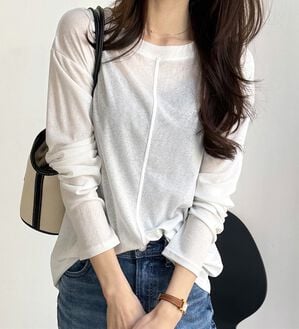 GeeRA（ジーラ）の「着回し自在！スラブシアートップス（カットソー）」｜詳細画像