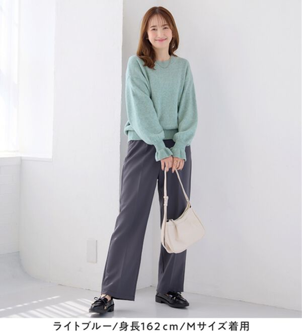 alotta（アロッタ）の「洗える！ふんわりタッチキャンディースリーブゆるニット（ニット・セーター）」｜詳細画像