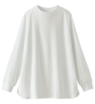 BELLUNA（ベルーナ）の「綿１００腰まわりゆったりリブデザインチュニック（チュニック）」