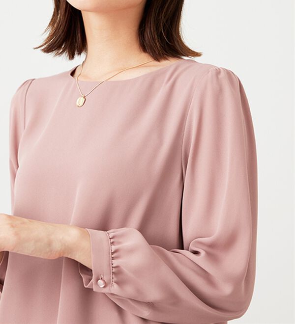 BELLUNA（ベルーナ）の「ジョーゼット素材裾ティアードブラウス（ブラウス）」｜詳細画像