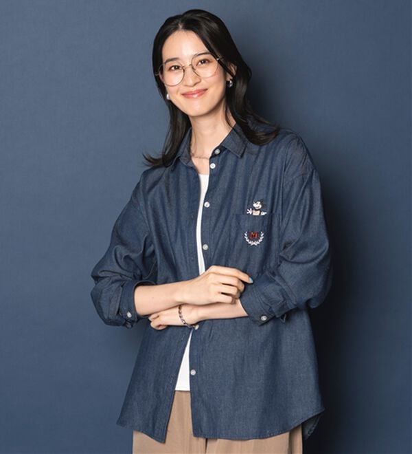 BELLUNA（ベルーナ）の「＜Ｄｉｓｎｅｙ＞【ミッキー】飛ばし刺しゅうデニムシャツジャケット（シャツ）」｜詳細画像