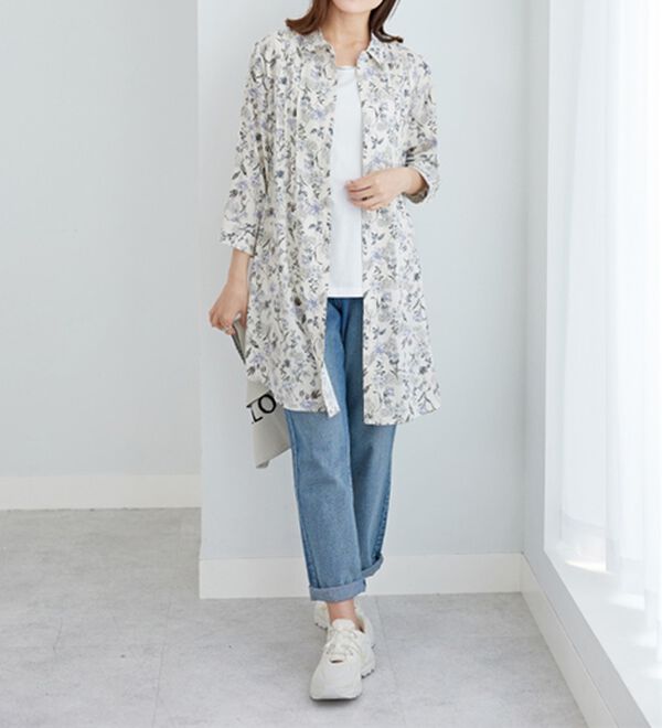 BELLUNA（ベルーナ）の「レーヨン素材ピンタック使いワンピース（その他ワンピース）」｜詳細画像