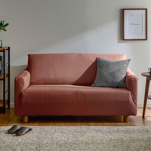 iellio（イエリオ）の「【８日間限定価格】お買得！ワッフルソファカバー＜洗える・伸縮・ソファーカバー・肘あり・肘なし・１人掛・２人掛・３人掛＞（ソファーカバー）」｜ブラウン