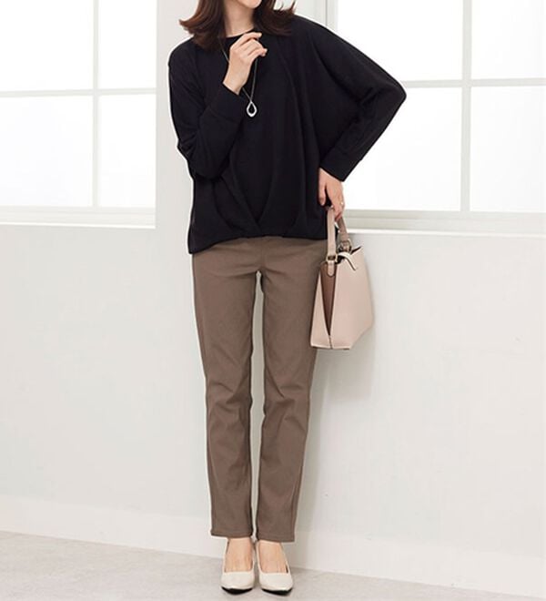 BELLUNA（ベルーナ）の「裏起毛ツイル素材ストレッチパンツ（フルレングスパンツ）」｜詳細画像