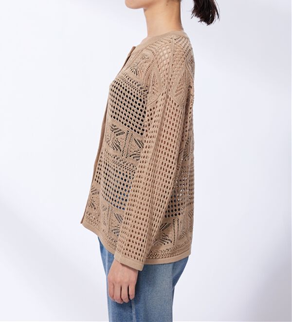 BELLUNA（ベルーナ）の「透かし編ニットカーディガン（ニットカーディガン）」｜詳細画像
