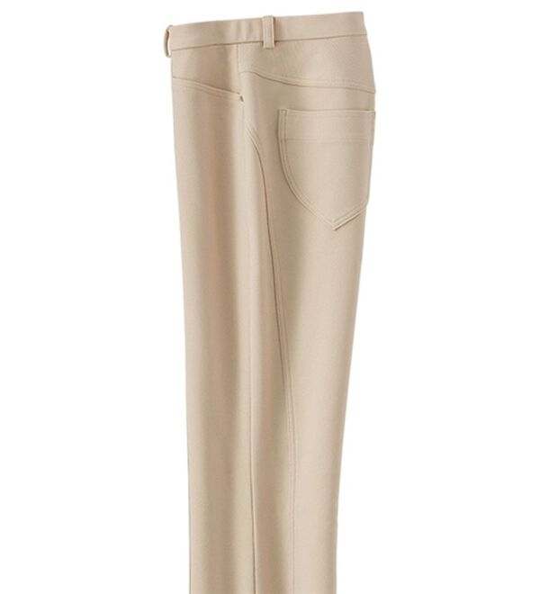 BELLUNA（ベルーナ）の「すっきり伸びる！ハイテンション美脚パンツ　ストレート（フルレングスパンツ）」｜オフベージュ