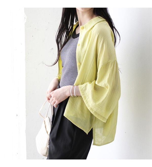 GeeRA（ジーラ）の「ワッシャーポプリンブラウス（ブラウス）」｜詳細画像