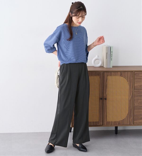 alotta（アロッタ）の「ぐーんと伸びる！ラクして美脚ワイドパンツ（ワイドパンツ・ガウチョ）」｜詳細画像