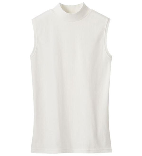 LAVIENNE（ラヴィエンヌ）の「【医師オススメ】ＵＶカット綿１００％スリーブレスハイネックプルオーバー＜カラフルコットン＞（肌着・インナーウェア）」｜詳細画像