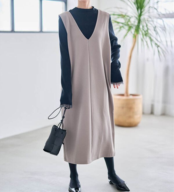 RANAN（ラナン）の「【選べる2丈】細見えが叶うジャンパースカート（ジャンパースカート）」｜詳細画像