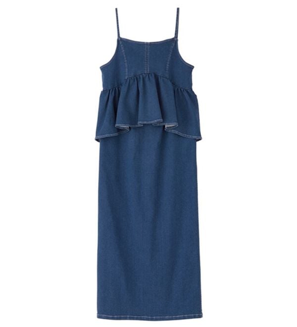 GeeRA（ジーラ）の「楽ちん！デニムペプラムキャミワンピース（その他ワンピース）」｜詳細画像