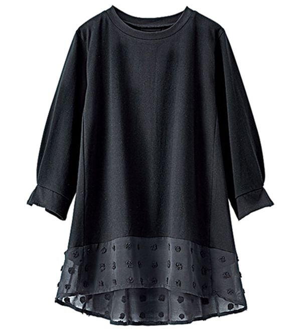 BELLUNA（ベルーナ）の「裾シアードット切替プルオーバー（カットソー）」｜詳細画像