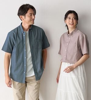 「＜シンプル＆プラス＞お手入れ簡単オックスフォードシャツ（メンズシャツ）」｜詳細画像