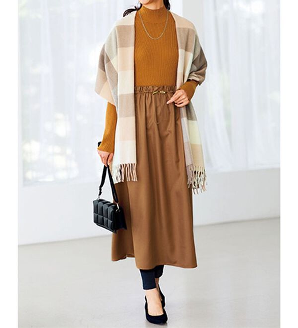 BELLUNA（ベルーナ）の「ニットプルオーバードッキングワンピース（ドッキングワンピース）」｜詳細画像