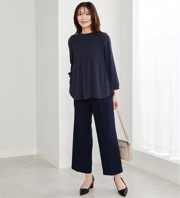 BELLUNA（ベルーナ）の「【新色追加】〈セレモニースタイル〉細プリーツデザインブラウス（ブラウス）」｜詳細画像