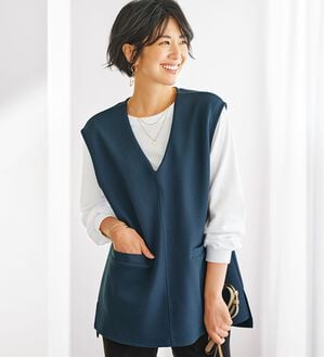 BELLUNA（ベルーナ）の「静電気防止インナー付Ｖネックベストアンサンブル（アンサンブル）」｜詳細画像