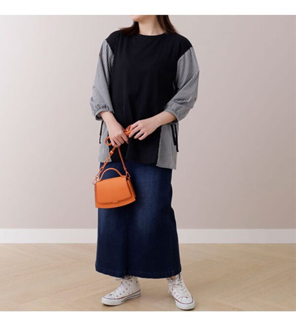 BELLUNA（ベルーナ）の「サイドリボン使い切替チュニック（チュニック）」｜詳細画像