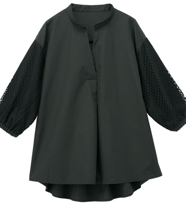 RANAN（ラナン）の「メッシュスリーブブラウス（ブラウス）」｜詳細画像