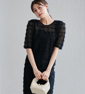 RANAN（ラナン）の「フリルレースパフスリーブトップス（カットソー）」｜詳細画像