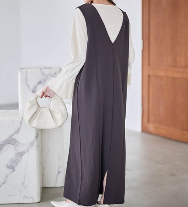 RANAN（ラナン）の「【選べる2丈】細見えが叶うジャンパースカート（ジャンパースカート）」｜詳細画像