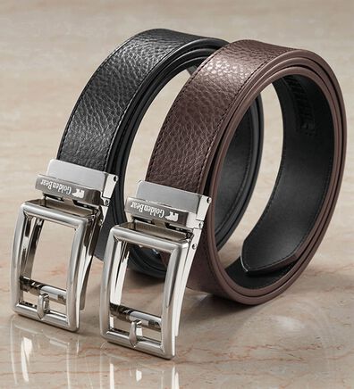 「【２色組】＜ゴールデンベア＞秒で着脱！ラクラク快適ベルト（メンズベルト）」