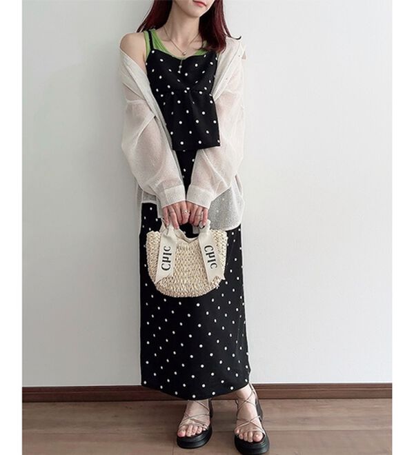 GeeRA（ジーラ）の「楽ちん！ペプラムキャミワンピース（カットソーワンピース）」｜詳細画像