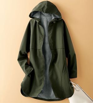 BELLUNA（ベルーナ）の「はっ水加工ボンディング素材ロング丈パーカー（ロングコート）」｜詳細画像