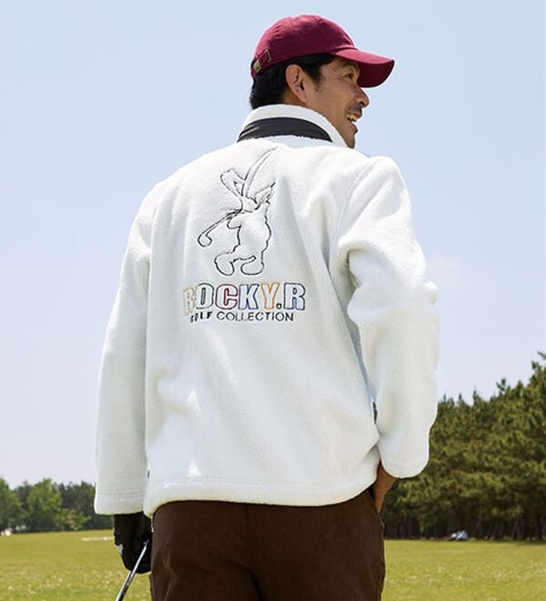 「＜ロッキーラビット＞ボアフリースゴルフジャケット（メンズジャケット）」｜詳細画像