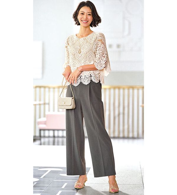 BELLUNA（ベルーナ）の「クロシェ編みプルオーバー（ニット・セーター）」｜詳細画像