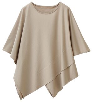 RANAN（ラナン）の「ひんやり！スクエアヘムカットソー（Tシャツ）」｜ベージュ