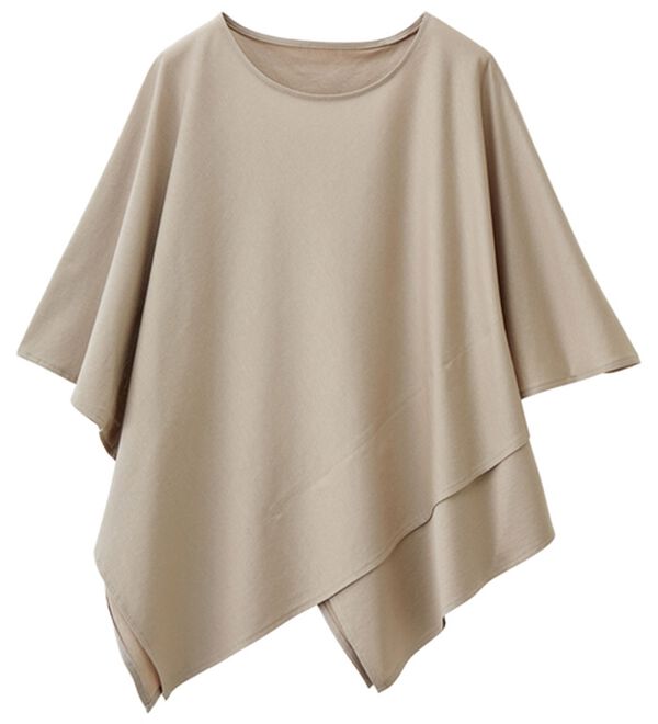 RANAN（ラナン）の「ひんやり！スクエアヘムカットソー（Tシャツ）」｜ベージュ