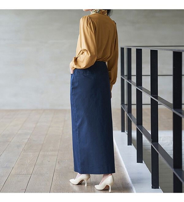 RANAN（ラナン）の「スカーフ付キレイ見えカットソーブラウス（ブラウス）」｜詳細画像