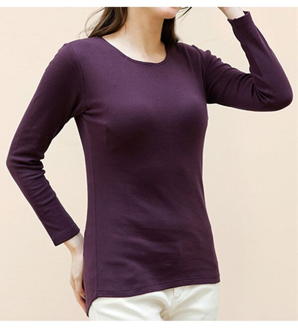 LAVIENNE（ラヴィエンヌ）の「綿１００％吸湿発熱あったかインナー　カップ付（ブラトップ・カップ付きインナー）」｜詳細画像