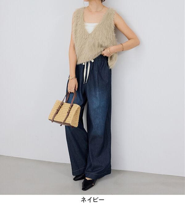 Viola e Viola（ヴィオラ エ ヴィオラ）の「涼やか！軽やか！極薄デニムイージーパンツ（その他パンツ）」｜詳細画像