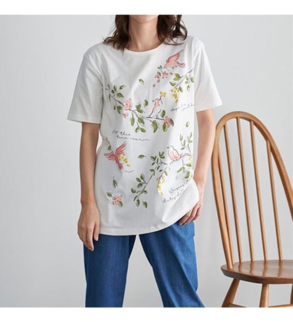 BELLUNA（ベルーナ）の「綿１００％プリントＴシャツ（Tシャツ）」｜詳細画像