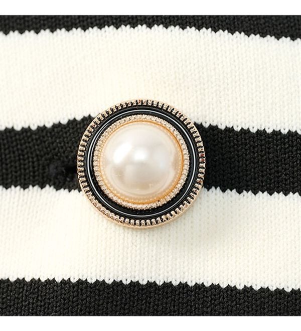 RANAN（ラナン）の「レトロボタンボーダーニットカーディガン（ニットカーディガン）」｜詳細画像