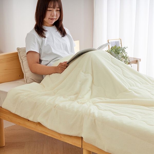 iellio（イエリオ）の「リバーシブル涼感とろける肌掛布団＜タオル地・綿１００％・わた入り・洗える・接触冷感・ブランケット・肌掛け布団・夏用掛布団＞（掛布団）」｜詳細画像