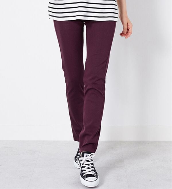 BELLUNA（ベルーナ）の「美ストレッチ素材レギンスパンツ（スパッツ・レギンス）」｜ワイン