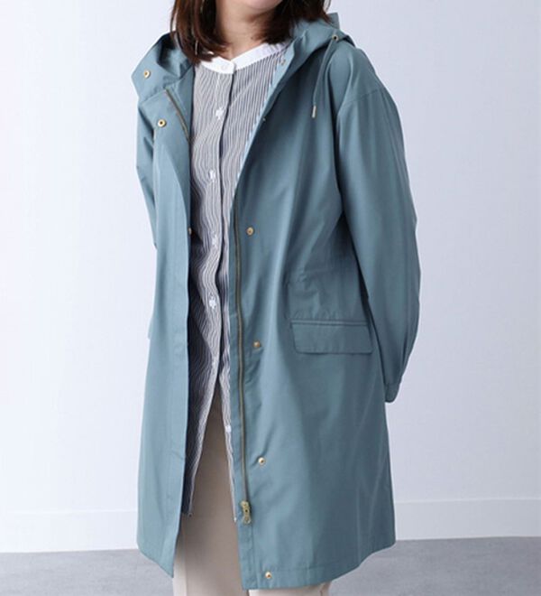 BELLUNA（ベルーナ）の「【高見え】防風はっ水ロング丈マウンテンパーカー（ロングコート）」｜サックスブルー