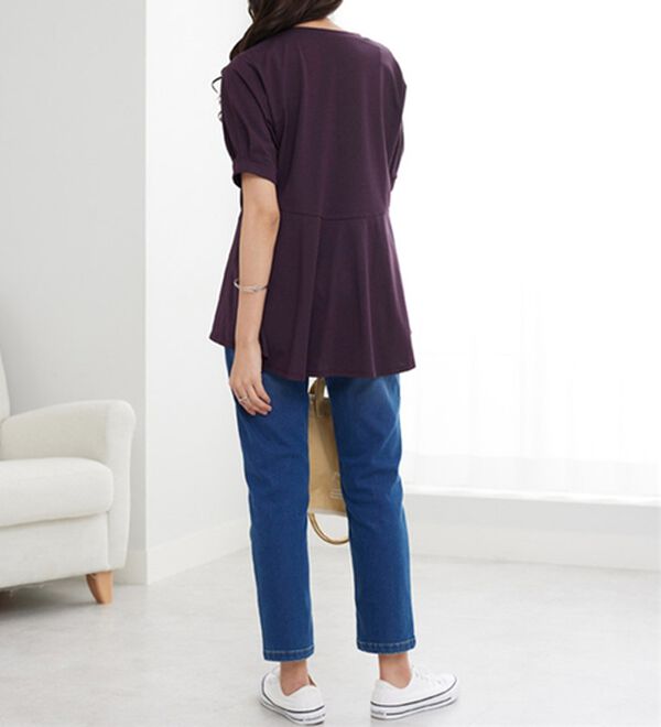 BELLUNA（ベルーナ）の「バックフレアーパフ袖プルオーバー（カットソー）」｜詳細画像