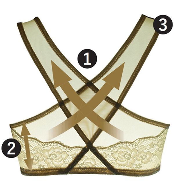 「【３色組】スキッと美姿勢ブラ（ブラジャー）」｜詳細画像