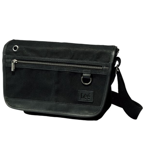 「＜Ｌｅｅ＞ビンテージ風帆布ショルダー（メンズショルダーバッグ）」｜ブラック