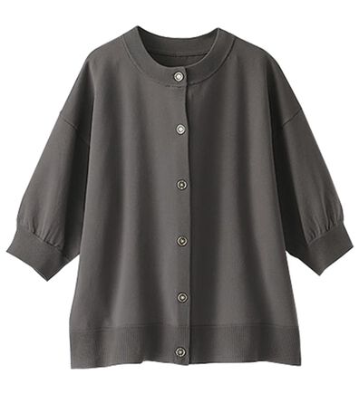 BELLUNA（ベルーナ）の「【快適Ｌａｂ．】洗える！軽い！５分袖ニットカーディガン（ニットカーディガン）」