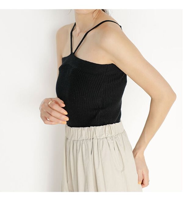 GeeRA（ジーラ）の「もちっと柔らかニットカーディガン＆キャミＳＥＴ（アンサンブル）」｜詳細画像