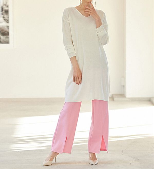 RANAN（ラナン）の「機能付センタースリットフレアーパンツ（フルレングスパンツ）」｜詳細画像