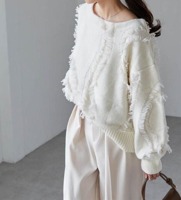 RANAN（ラナン）の「ニュアンスフリンジニット（ニット・セーター）」｜詳細画像