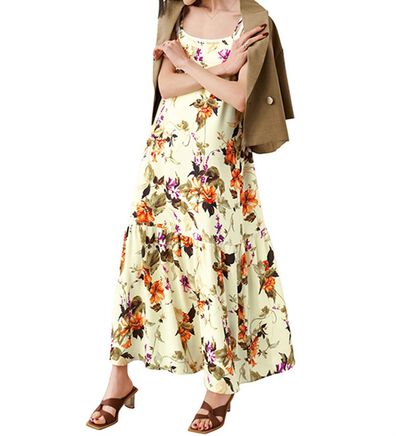 RANAN（ラナン）の「花柄プリントキャミワンピース（プリントワンピース）」