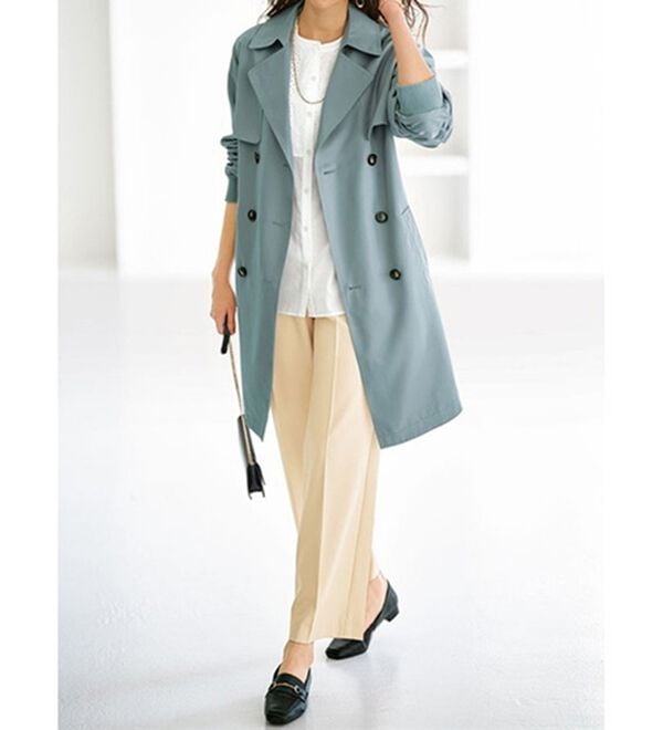 BELLUNA（ベルーナ）の「綿１００％レース切替デザインブラウス（ブラウス）」｜詳細画像